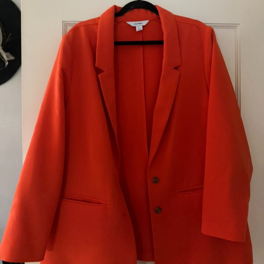 Old Navy Oversized Coral/Orange Blazer